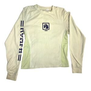 Romfh Equestrian Long Sleeve Shirt Women's 0/XS Light Green/Yellow Crew Neck